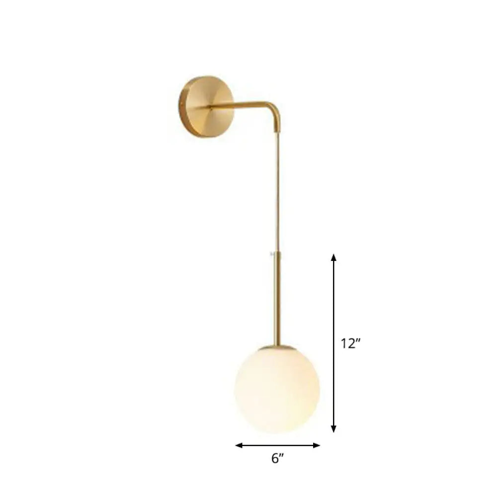 Contemporary Globe Sconce – Single-Light Fixture with Clear or Frosted Sphere – Wall-Mount Accent for Hallway, Bedside & Living Room | Thomler