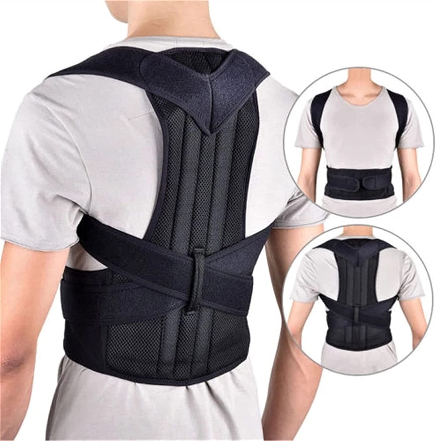 Back Support Brace Posture Corrector Vest for Men & Women with Resistance Band | Thomler