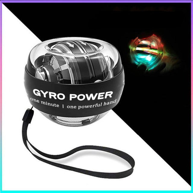 Gyroscopic Grip Strengthener with LED Light – Spin-Resistance Hand Exerciser for Forearm & Finger Conditioning, Rehab Training Tool | Thomler