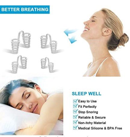 Breathing Aid Nostril Vents for Better Airflow During Sleep – Medical-Grade Silicone Inserts for Nasal Congestion & Nighttime Comfort | Thomler