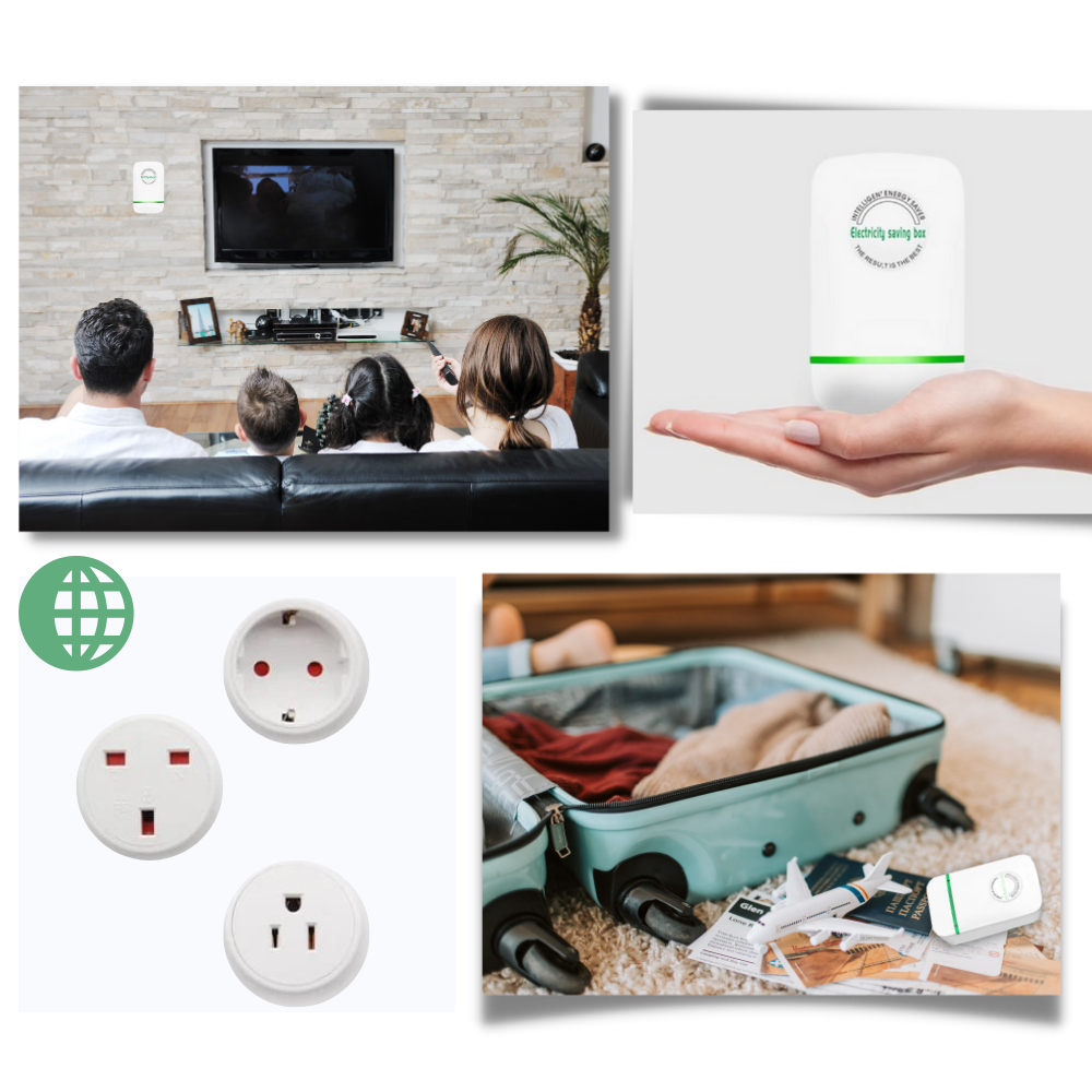 Household Electricity Optimization Module – Plug-In Voltage Stabilizer with Circuit Protection for US & EU Outlets | Thomler