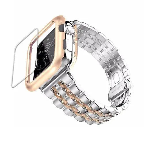 Metal Band and Protective Case Bundle for 38-44mm Apple Watch | Thomler