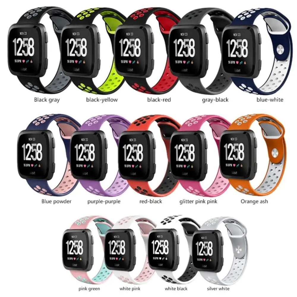 Silicone Replacement Wristband for Fitbit Versa 2 – Moisture-Resistant, Adjustable Fit Sport Strap for Everyday Workouts & Active Wear | Thomler