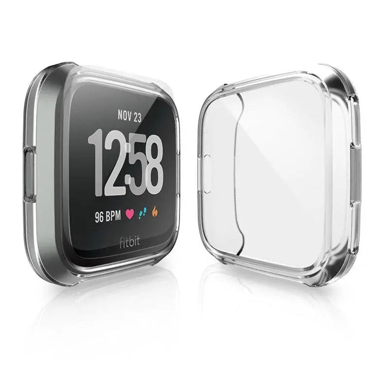 Snap-On Case & Screen Shield for Fitbit Versa 2 – Full-Body Edge Protection, Touch-Friendly Clear TPU Cover | Thomler