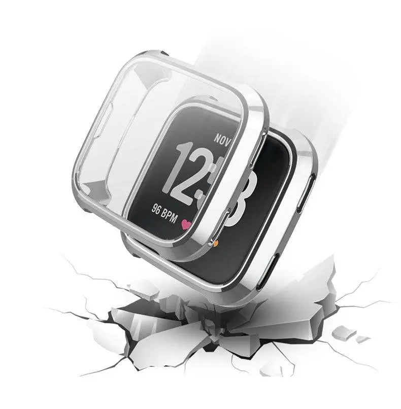 Snap-On Case & Screen Shield for Fitbit Versa 2 – Full-Body Edge Protection, Touch-Friendly Clear TPU Cover | Thomler