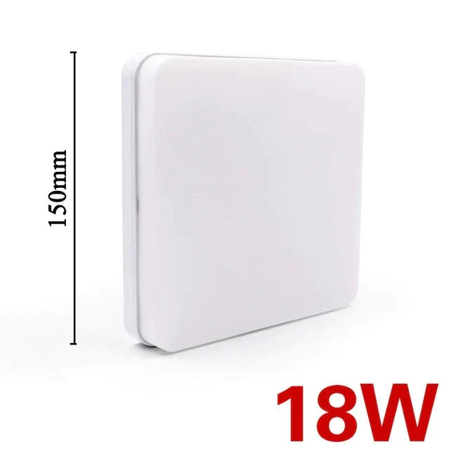 Low-Profile Square Flush-Mount LED Ceiling Light – Slim ABS Panel for Kitchen, Bedroom, Hallway & Office – 18W to 48W – Warm or Cool White | Thomler