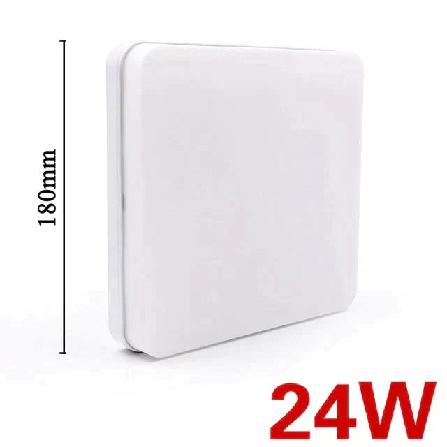 Low-Profile Square Flush-Mount LED Ceiling Light – Slim ABS Panel for Kitchen, Bedroom, Hallway & Office – 18W to 48W – Warm or Cool White | Thomler