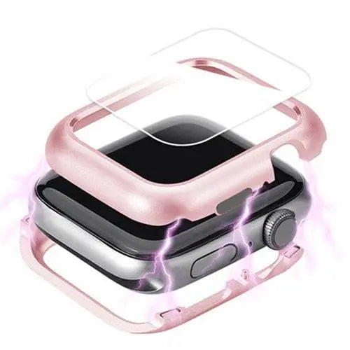 Reinforced Steel Watch Case with Tempered Glass Shield for Apple Watch Series 6/5/4 – 40mm & 44mm Protection | Thomler