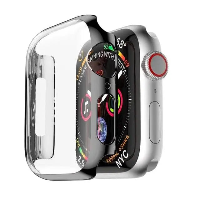 Full-Coverage Apple Watch Case + Screen Guard – Polycarbonate Shell, Tempered Glass Display Protector, Precision-Fit Series 5 40mm/44mm | Thomler