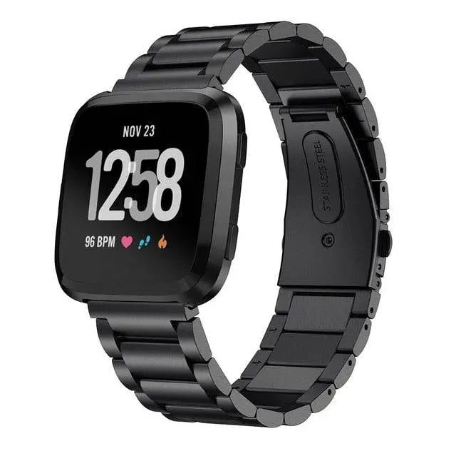 Replacement Steel Link Wristband for Fitbit Versa 2 Smartwatch – Adjustable Metal Fitness Tracker Strap for Women & Men | Thomler