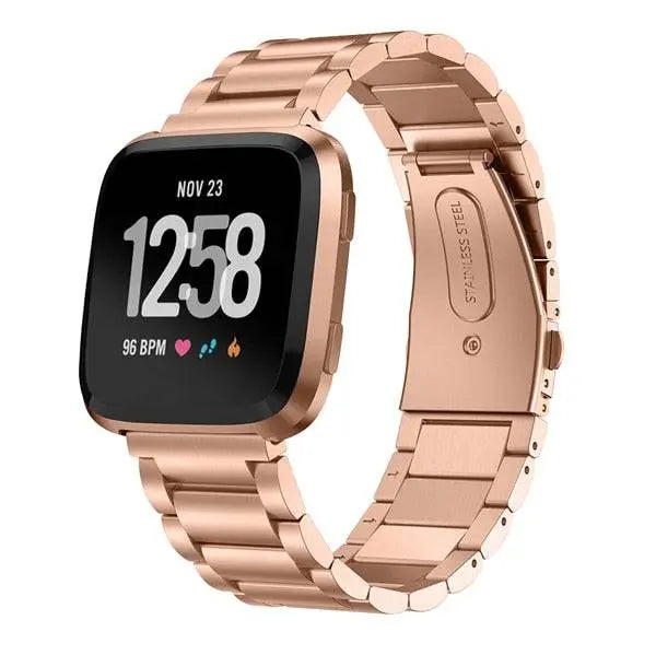 Replacement Steel Link Wristband for Fitbit Versa 2 Smartwatch – Adjustable Metal Fitness Tracker Strap for Women & Men | Thomler