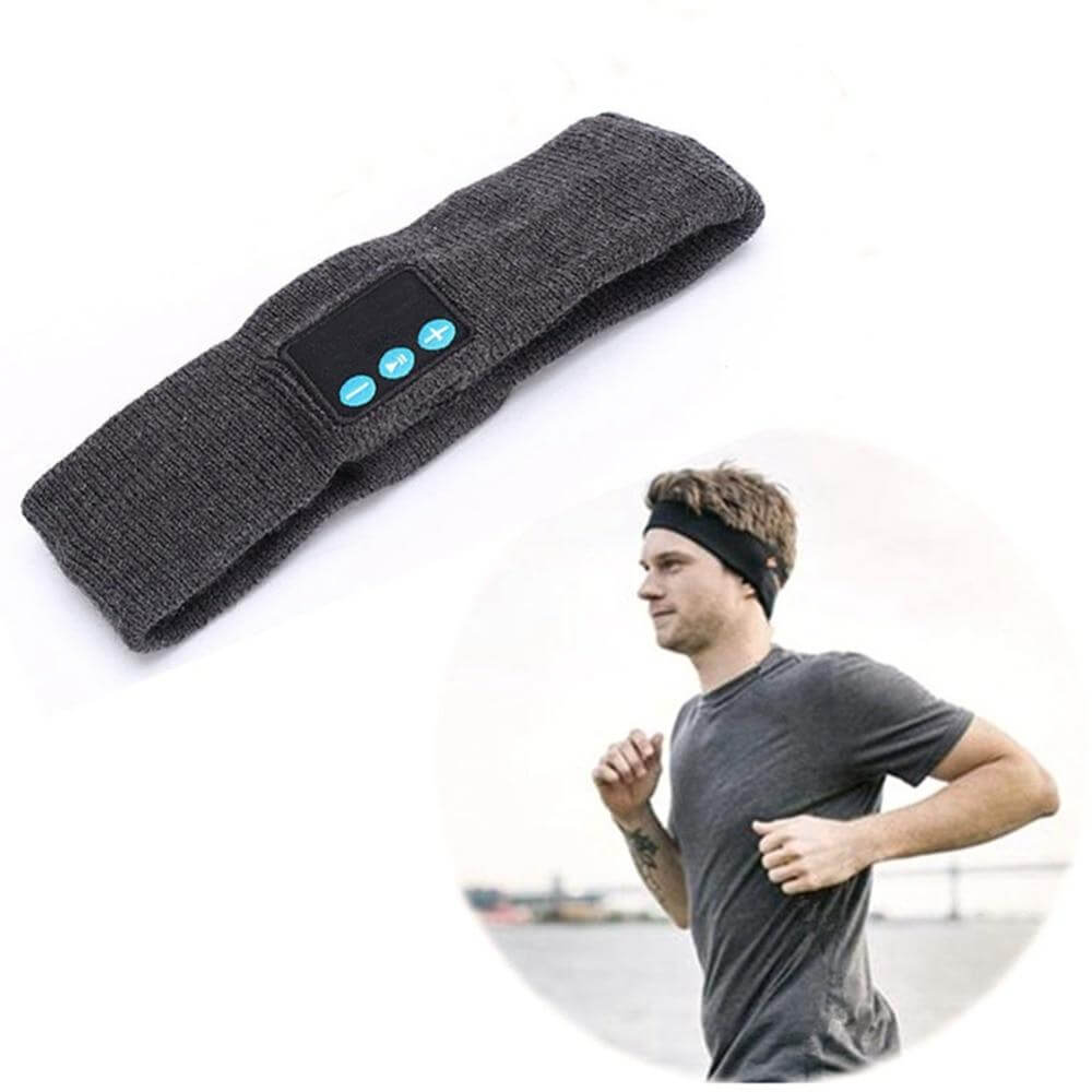 Wireless Bluetooth Headband with Built-In Speakers for Running, Gym & Sleep – Washable Knit Sweatband | Thomler