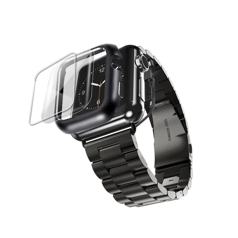 Protective Metal Band + Case Bundle for Apple Watch – All Series Compatible | Thomler