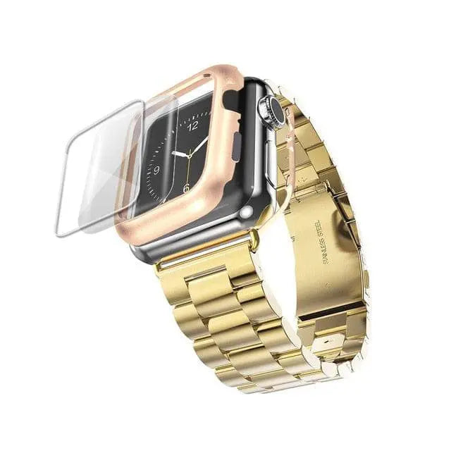 Protective Metal Band + Case Bundle for Apple Watch – All Series Compatible | Thomler