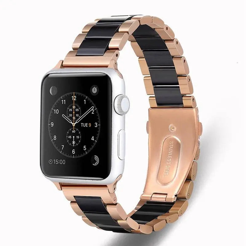Metal & Ceramic Smartwatch Wristband – Compatible with Apple Watch Series 10/11/12 (38-46mm) & Ultra (49mm) | Thomler