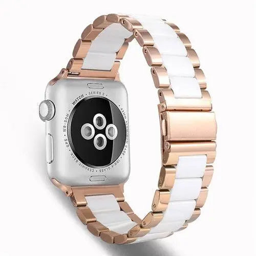 Metal & Ceramic Smartwatch Wristband – Compatible with Apple Watch Series 10/11/12 (38-46mm) & Ultra (49mm) | Thomler