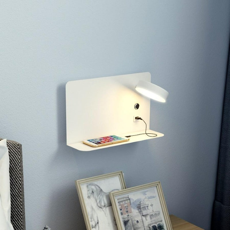 Bedside Reading Light with Built-In USB Charger & 3 Color Modes – Swivel Wall Mount for Bedroom, Office & Living Room | Thomler