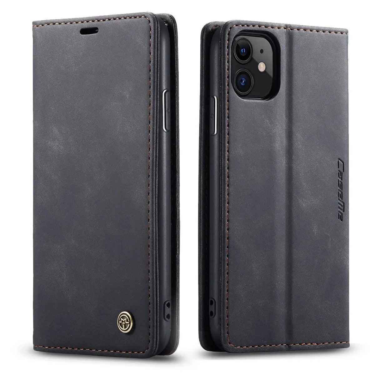 Folio Wallet iPhone Case – Leather-Finish Cover with Card Slots for iPhone 11, 11 Pro & Pro Max – Protective Edge Cover, Camera Cutout & | Thomler