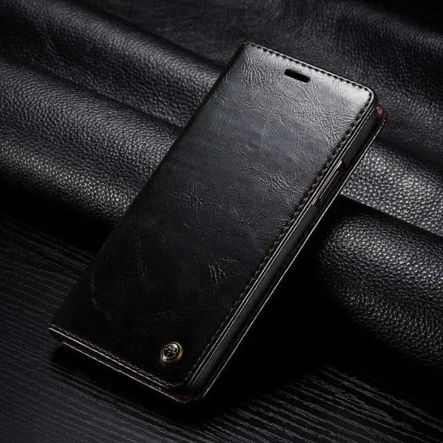 iPhone Leather Case – Fitted Shell with Raised Edges, Camera Protection & Everyday Grip for iPhone 7-11 Series | Thomler