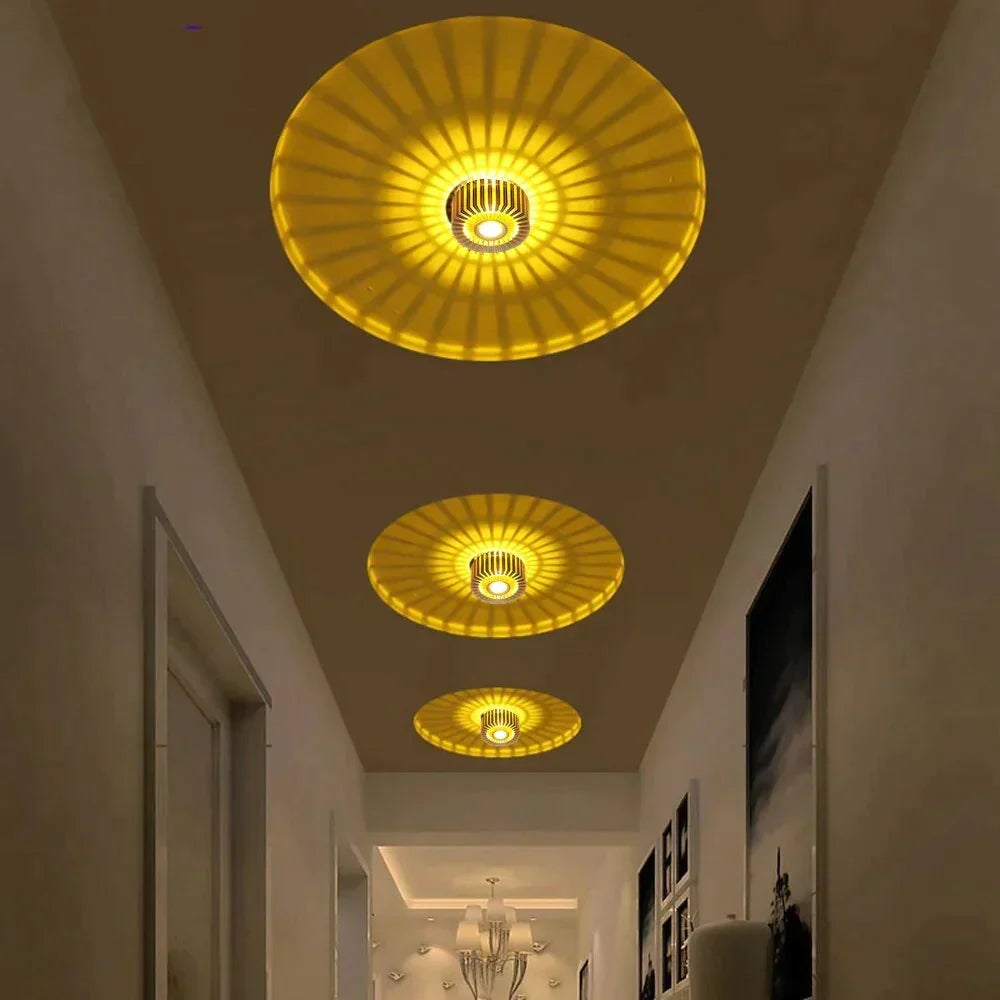 Recessed LED Spotlight 3W Aluminum Downlight for Hallways Bedrooms Kitchens Accent Wall Sconce Modern Compact Ceiling Fixture Indoor | Thomler