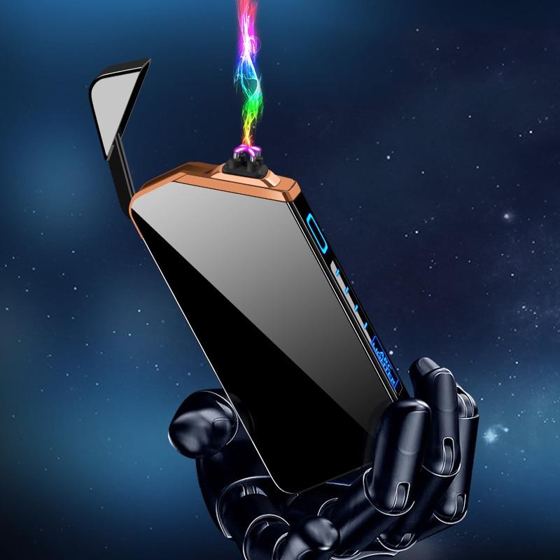 Electric Plasma Lighter USB Rechargeable Compact Black Candle Barbecue Camping Windproof Flameless Arc Ignition Pocket Lighter | Thomler
