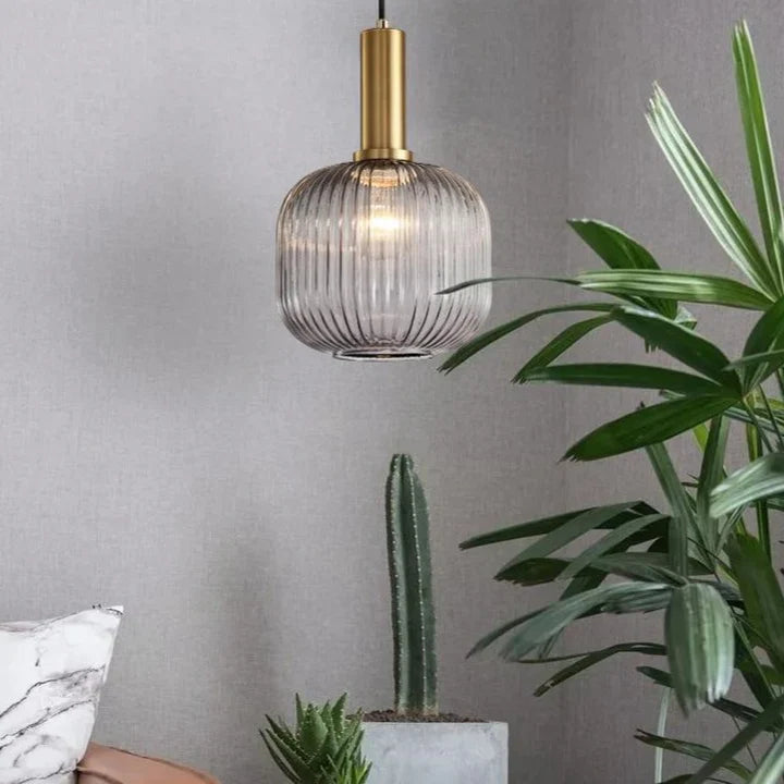 Pendant Light Glass 11.8 in E27 Colored Dining Room Kitchen Island Hanging Ceiling Fixture Vintage Retro | Thomler