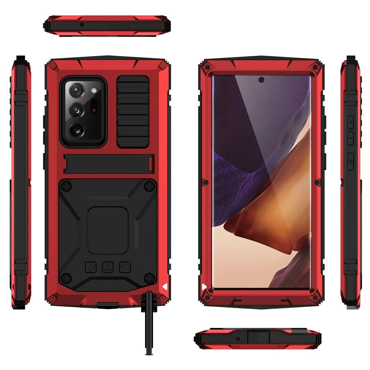 Heavy-Duty Aluminum Galaxy S21 Case with Tempered Glass Screen – Kickstand & 360° Drop Protection | Thomler