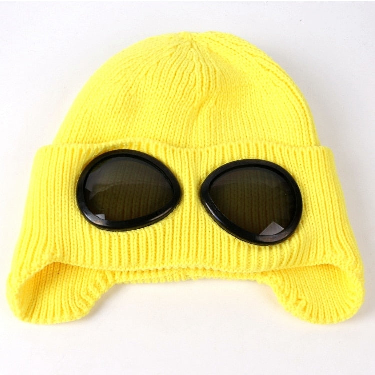 Aviator Winter Hat with Goggles – Unisex Fleece-Lined Bomber Cap for Cold Weather | Thomler