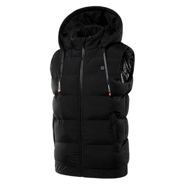 Heated Hooded Vest with USB Power Bank Pocket – Waterproof Electric Warming Jacket for Men & Women | Thomler