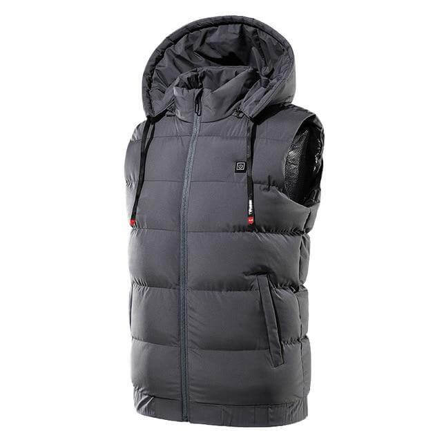Heated Hooded Vest with USB Power Bank Pocket – Waterproof Electric Warming Jacket for Men & Women | Thomler