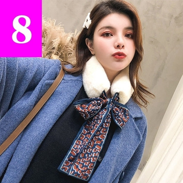 Fluffy Faux Fur Collar Scarf with Pom-Pom Accents for Women | Thomler