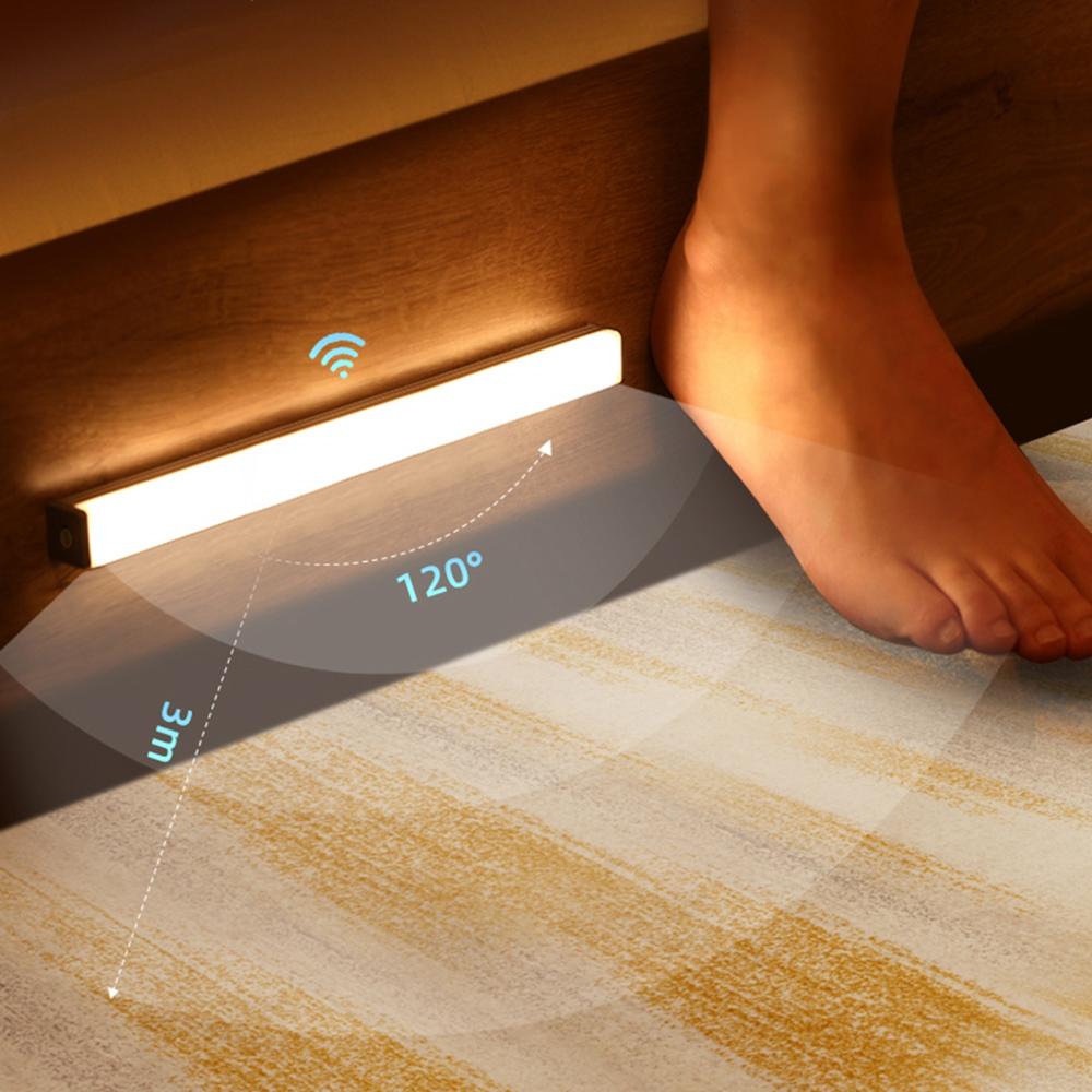 Motion Sensor LED Light Bar with Magnetic Mount for Closets, Hallways & Stairs | Under Cabinet Lighting Stick-On Wireless Battery or USB | Thomler