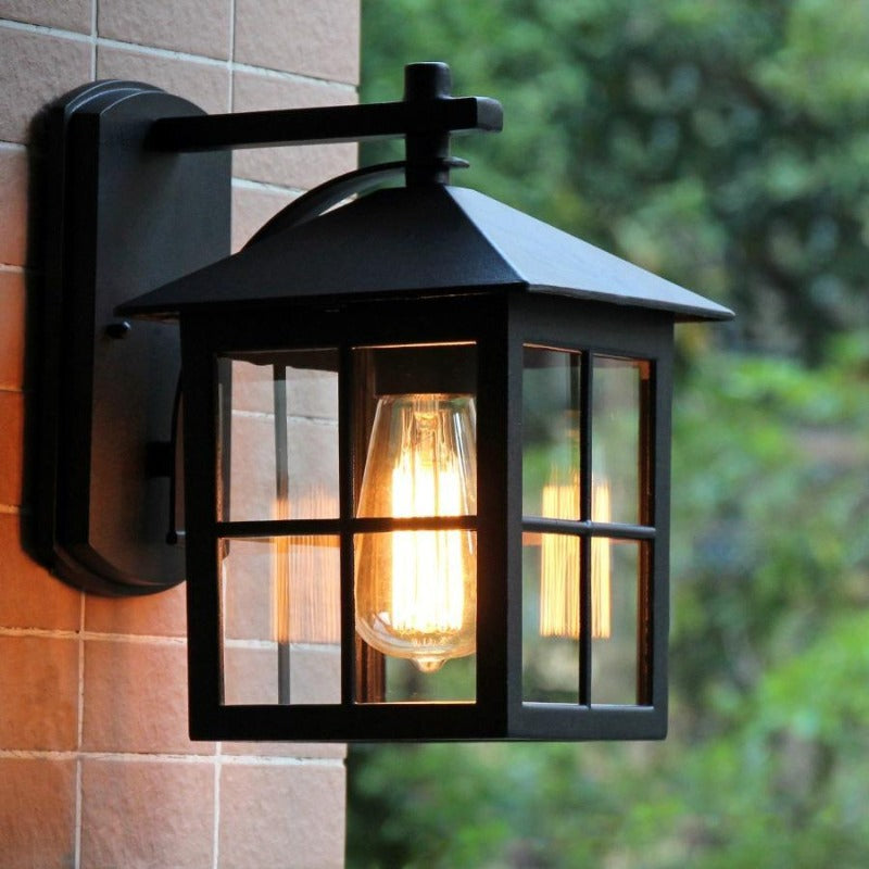 Metal Outdoor Wall Sconce with Weather-Resistant Housing for Patio & Yard Illumination | Thomler