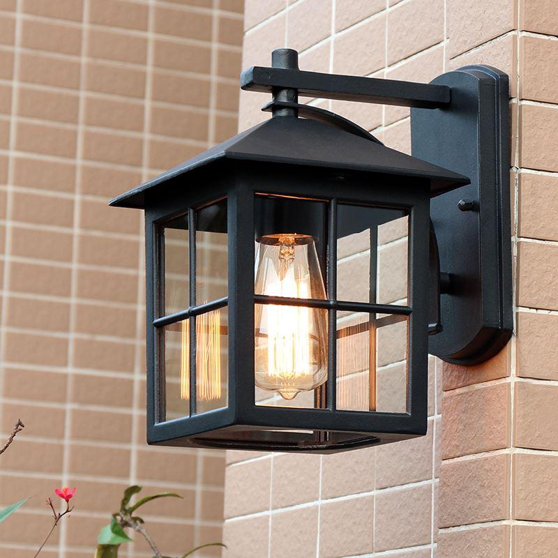 Metal Outdoor Wall Sconce with Weather-Resistant Housing for Patio & Yard Illumination | Thomler