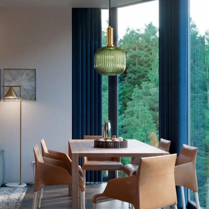 Pendant Light Glass 11.8 in E27 Colored Dining Room Kitchen Island Hanging Ceiling Fixture Vintage Retro | Thomler