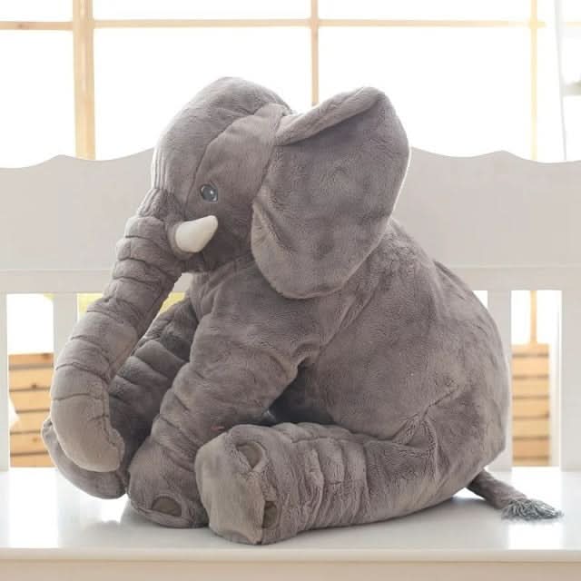 Plush Pillow Elephant 15.7 in Soft Stuffed Kids Bedroom Cuddle Toy Nursery Decor Gift | Thomler