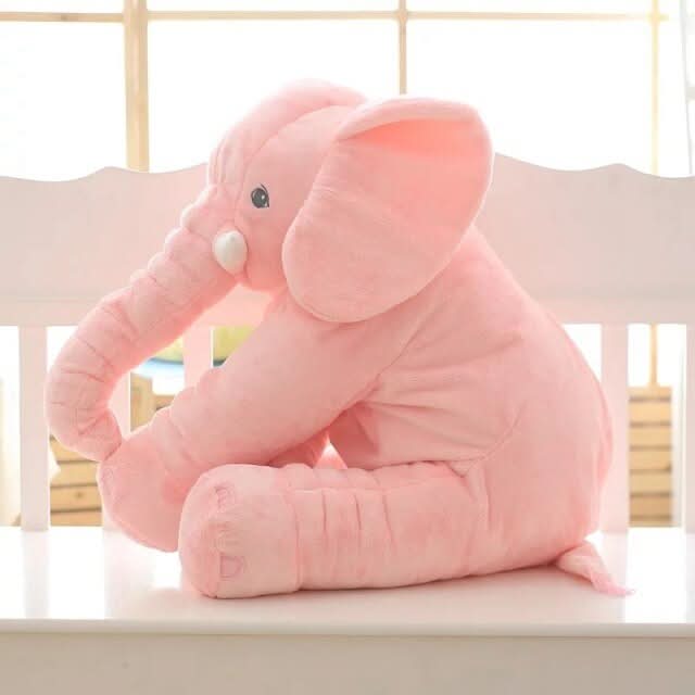 Plush Pillow Elephant 15.7 in Soft Stuffed Kids Bedroom Cuddle Toy Nursery Decor Gift | Thomler