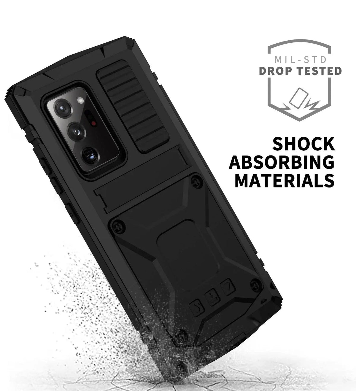 Heavy-Duty Aluminum Galaxy S21 Case with Tempered Glass Screen – Kickstand & 360° Drop Protection | Thomler