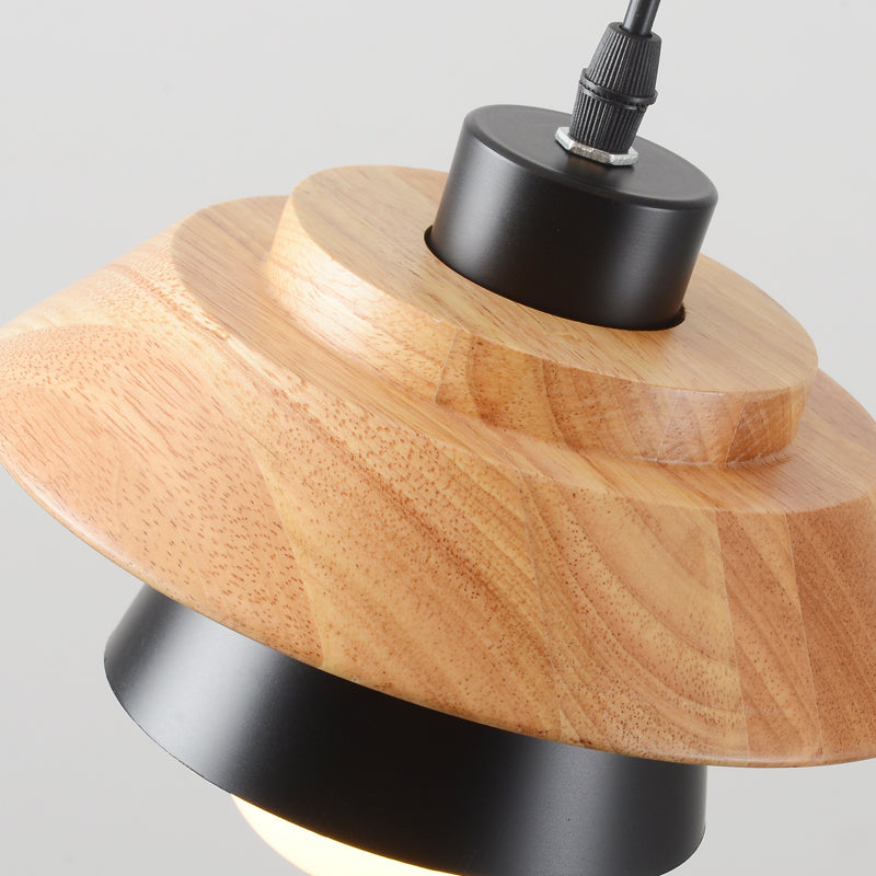 Modern Wood Pendant Light with Adjustable Cable in 5 Colors for Dining Room, Kitchen, Bedroom | Thomler