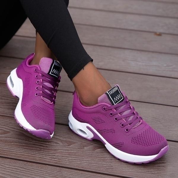 Women's Cushioned Platform Walking Shoes | Shock-Absorbing Orthopedic Sneakers with 1.6 in Lift | Breathable Mesh Athletic Footwear for | Thomler