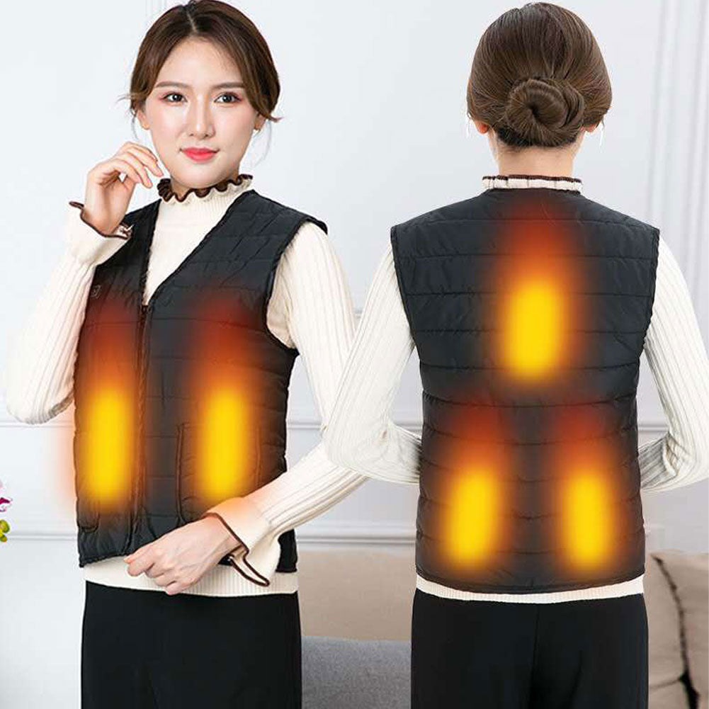 Battery-Powered Heated Vest with 5 Warming Zones & Adjustable Heat – USB Carbon Fiber Heating for Outdoor Winter Activities | Thomler