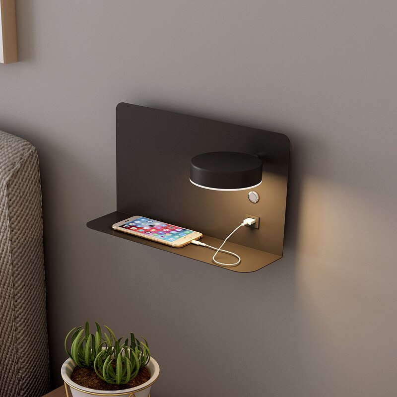 Bedside Reading Light with Built-In USB Charger & 3 Color Modes – Swivel Wall Mount for Bedroom, Office & Living Room | Thomler