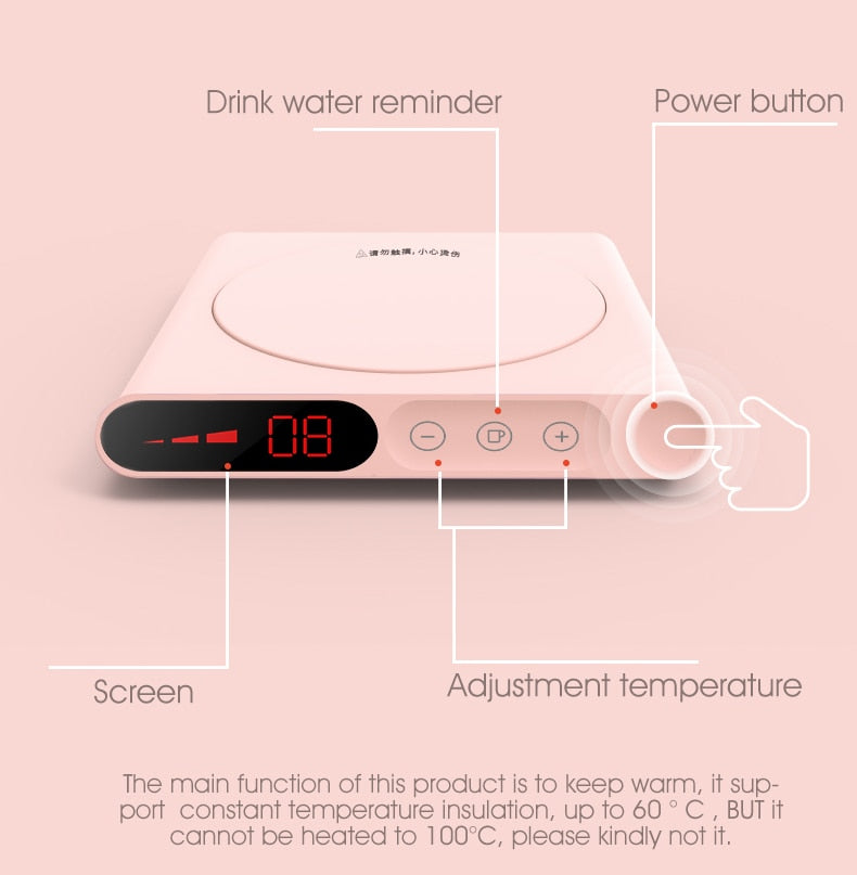 USB-Powered Desktop Mug Warmer with Timer & Temperature Control – Keep Coffee & Tea Hot | Thomler