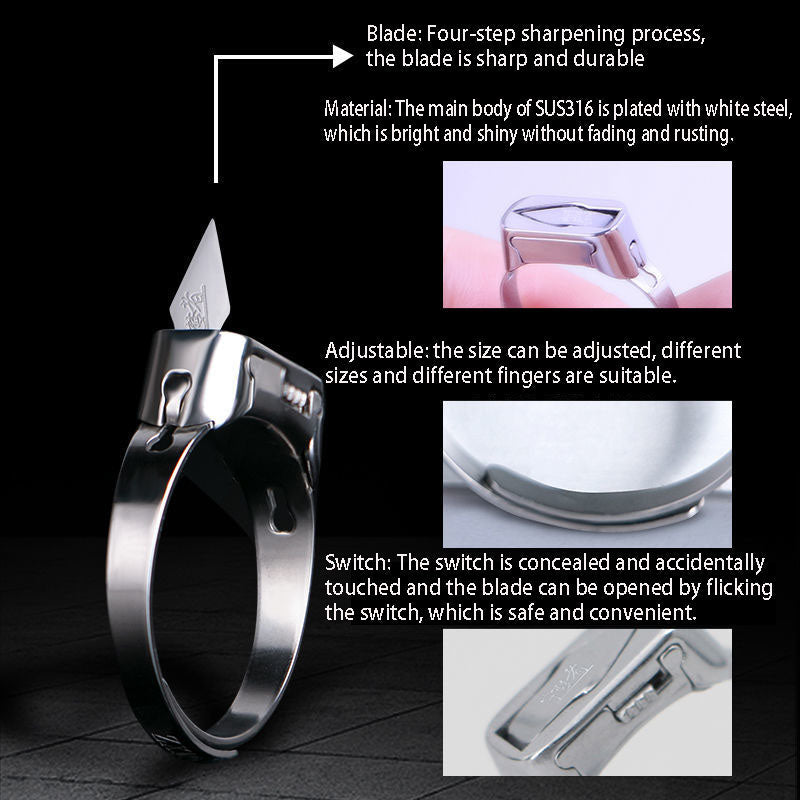 Tactical Finger Ring Personal Safety Tool Everyday Carry EDC Compact Protection Device Covert Wearable Security Accessory Lightweight Metal | Thomler
