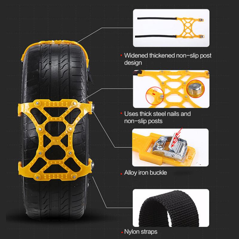 Emergency Traction Straps for Car Tires – Winter Grip Aid for Snow, Ice & Mud | Thomler