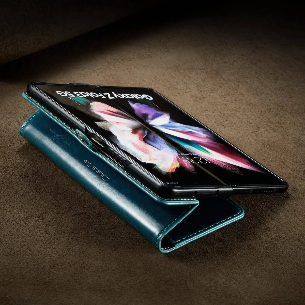 Folio Wallet Case for Samsung Galaxy Z Fold 3 – Genuine Leather Cover with Card Slots for Samsung Z Fold 3 5G – Full Protection Phone Pouch | Thomler