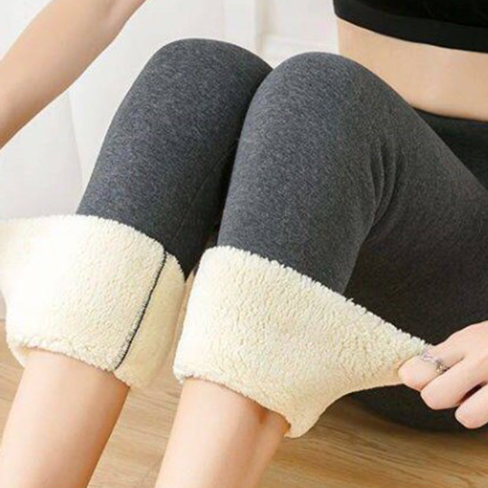 Fleece-Lined High-Waist Leggings for Women – Thermal Insulated Stretchy Pants for Cold Weather & Active Wear | Thomler