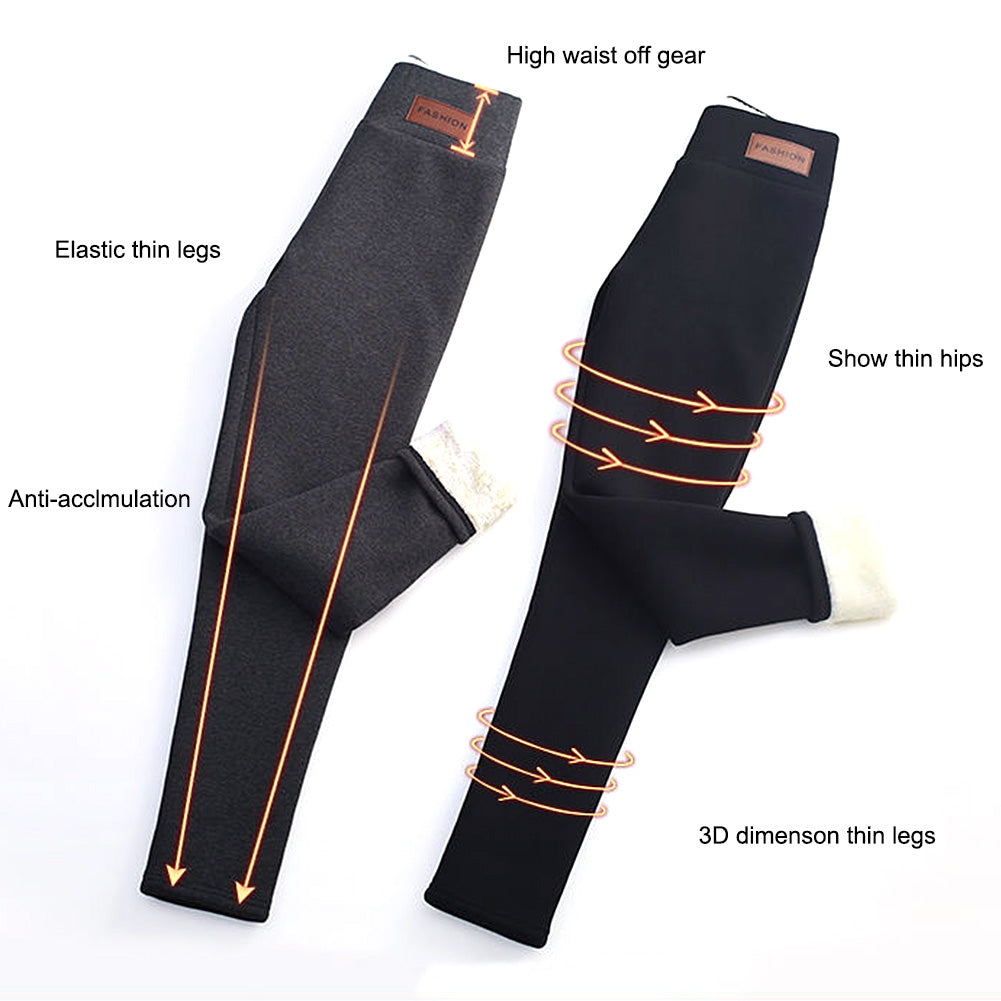 Fleece-Lined High-Waist Leggings for Women – Thermal Insulated Stretchy Pants for Cold Weather & Active Wear | Thomler