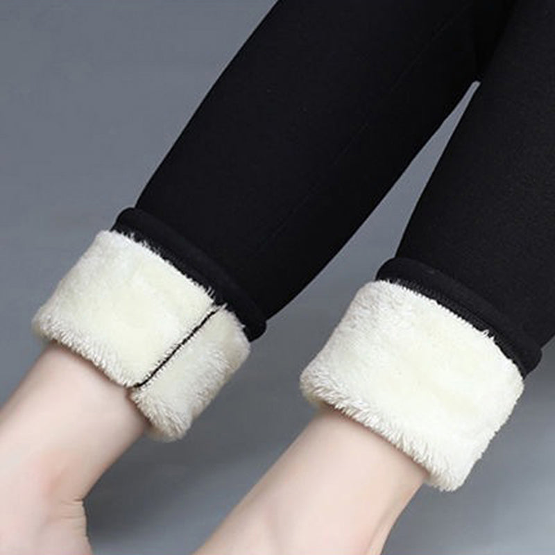 Fleece-Lined High-Waist Leggings for Women – Thermal Insulated Stretchy Pants for Cold Weather & Active Wear | Thomler
