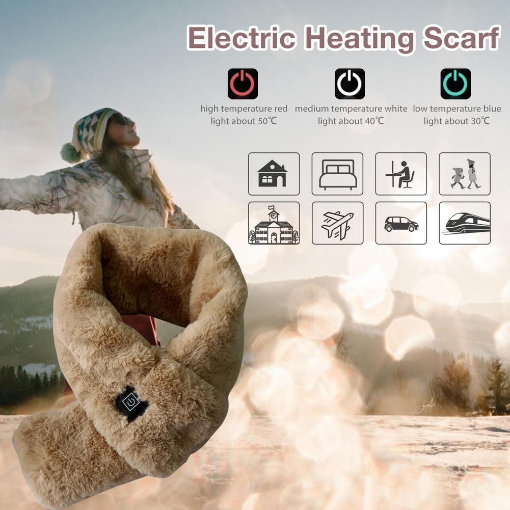 USB Heated Fleece Neck Warmer with 3 Temperature Settings | Thomler